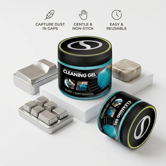 Brisyvo Car Cleaning Gel, Universal Detailing Tools for Car Interior, Automotive Dust Air Vent Cleaner, Keyboard Cleaner Putty for Home and Office Electronics